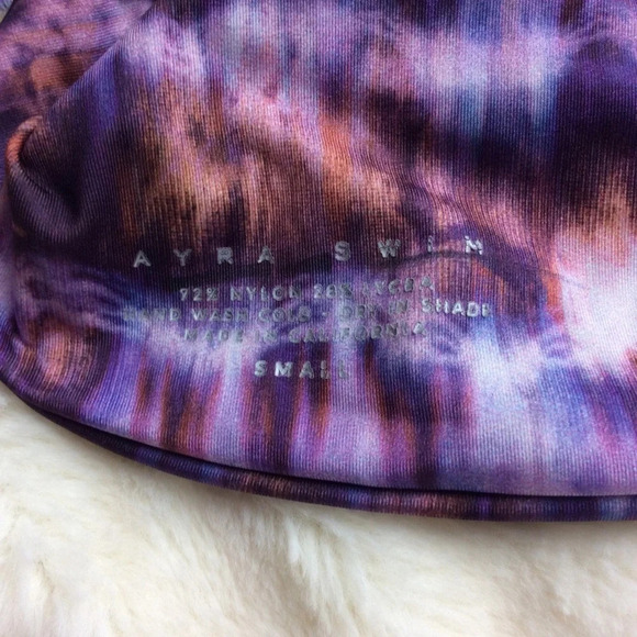 NWOT Ayra Swim Panama bikini top purple 12266 - Picture 6 of 7